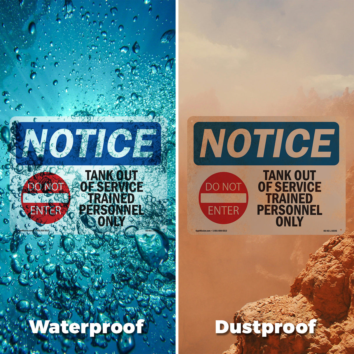 NOTICE Tank Out Of Service Trained