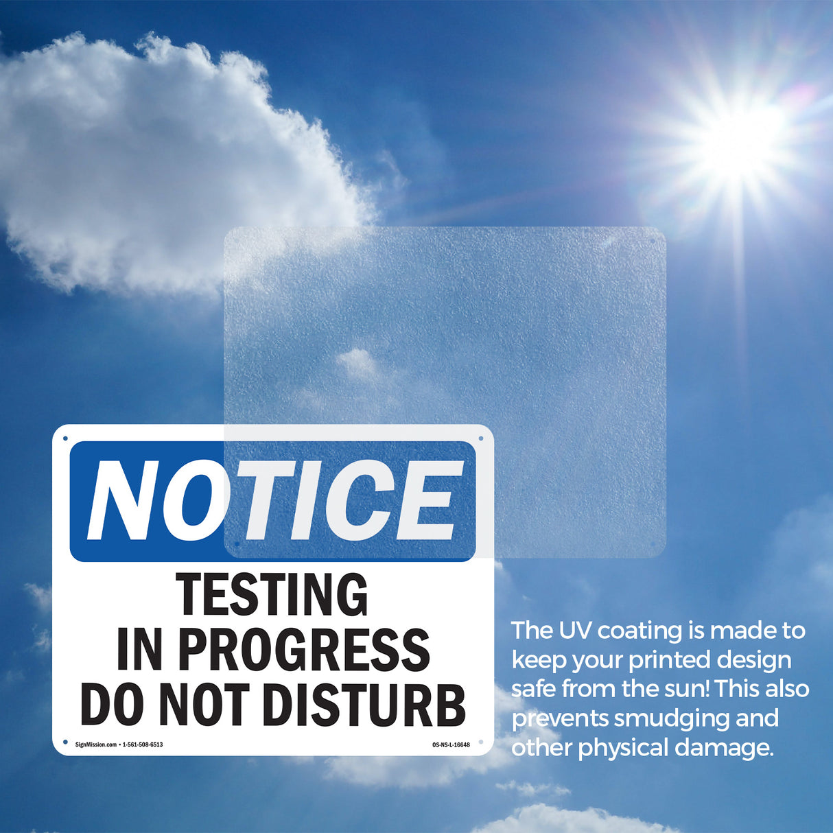 NOTICE Testing In Progress Do Not Disturb