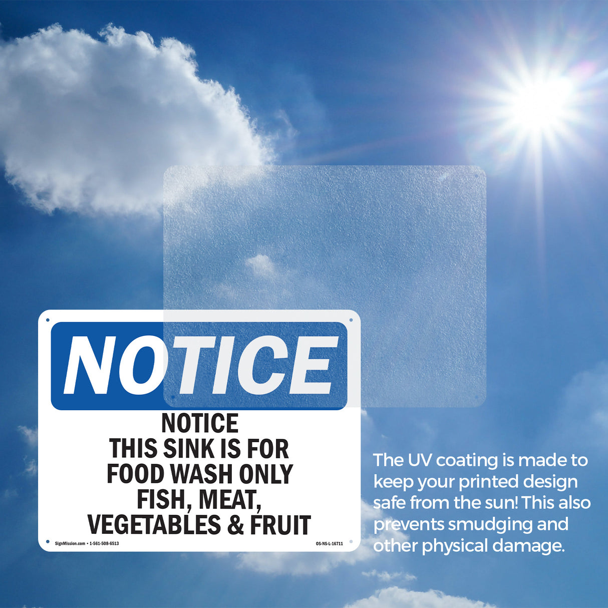 Notice This Sink Is For Food Wash Only Fish,