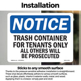 NOTICE Trash Container Tenants Others Prosecuted