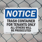 NOTICE Trash Container Tenants Others Prosecuted
