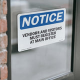 NOTICE Vendors And Visitors Must Register