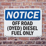 Off Road (Dyed) Diesel Fuel Only