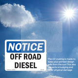 Off Road Diesel Sign