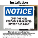 Open-Toe Heel Footwear Prohibited Beyond