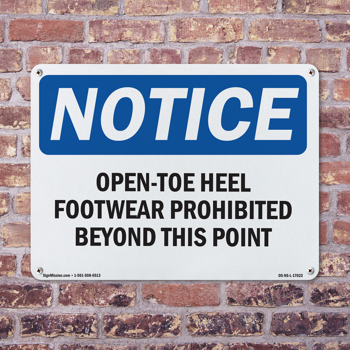 Open-Toe Heel Footwear Prohibited Beyond