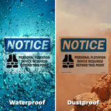 Personal Flotation Device Required