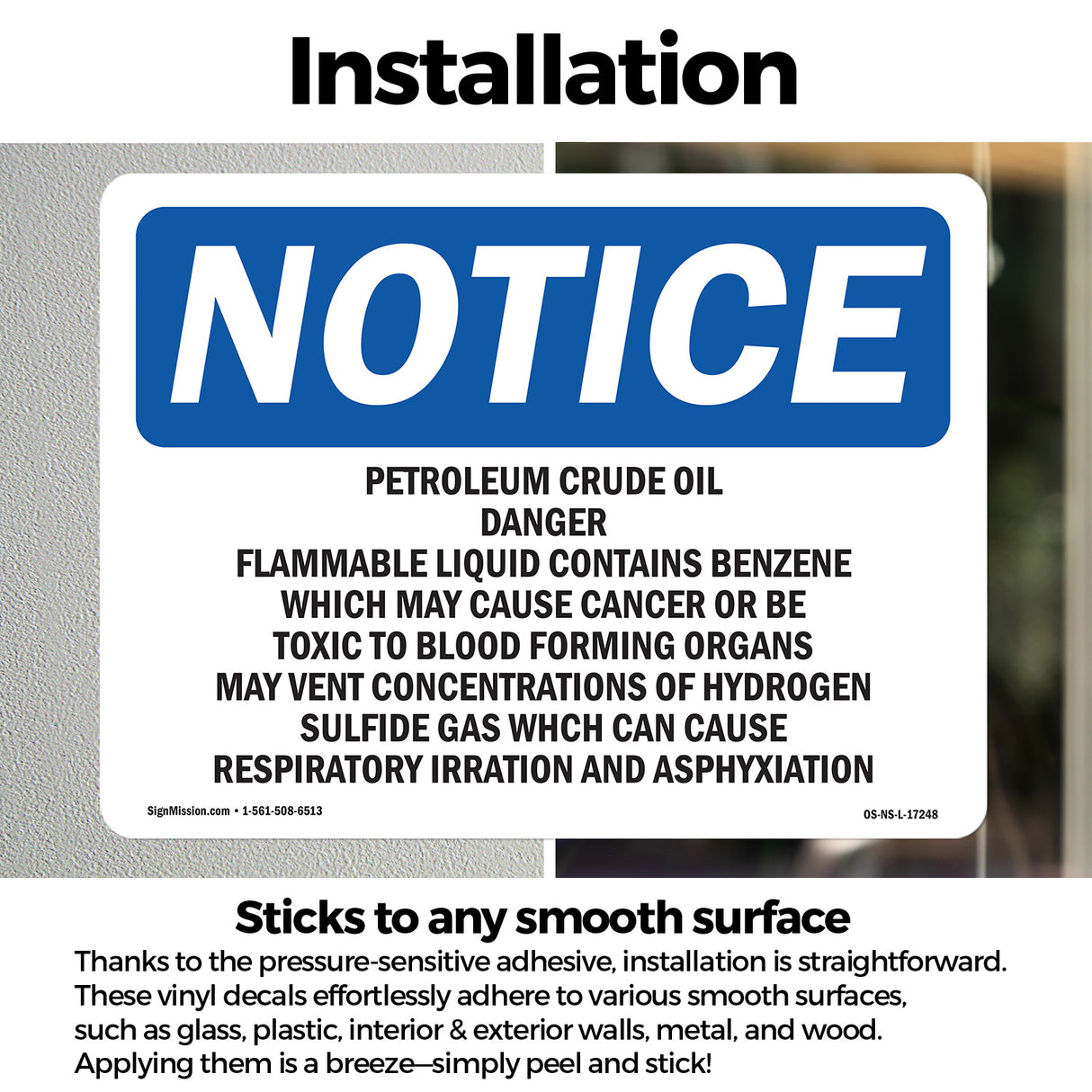 Petroleum Crude Oil Danger Flammable Liquid Sign