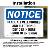Place All Cell Phones And Electronic Devices