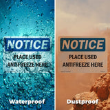 Place Used Antifreeze Here