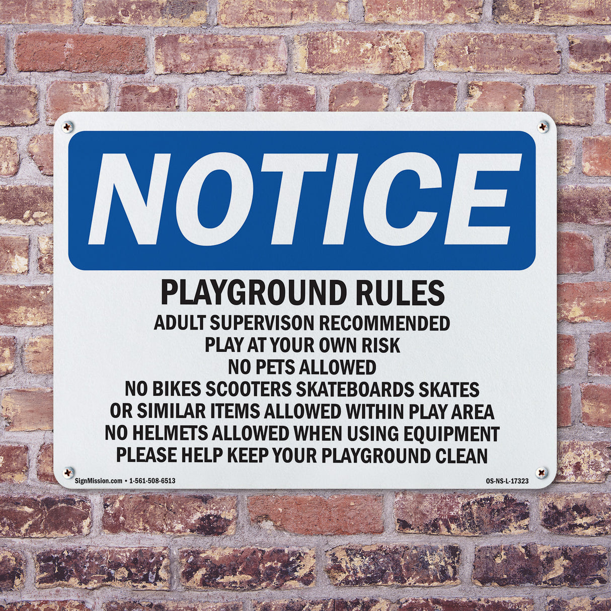 Playground Rules Adult Supervision Recommended