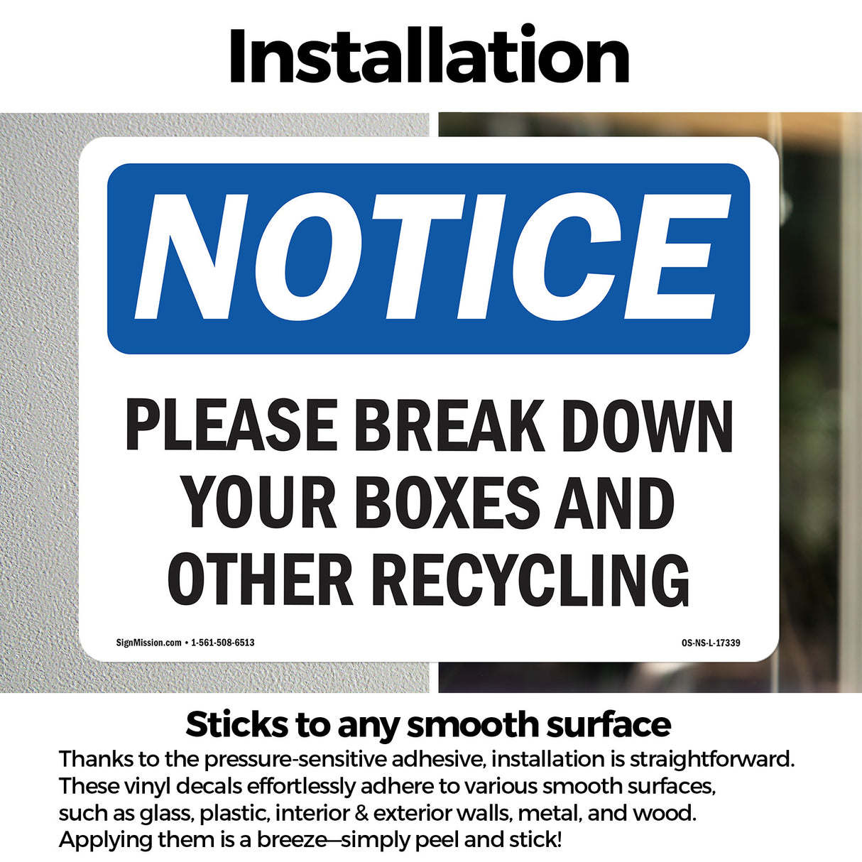 Please Break Down Your Boxes And Other Recycling