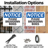 Please Breakdown Boxes