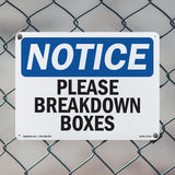 Please Breakdown Boxes