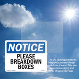 Please Breakdown Boxes