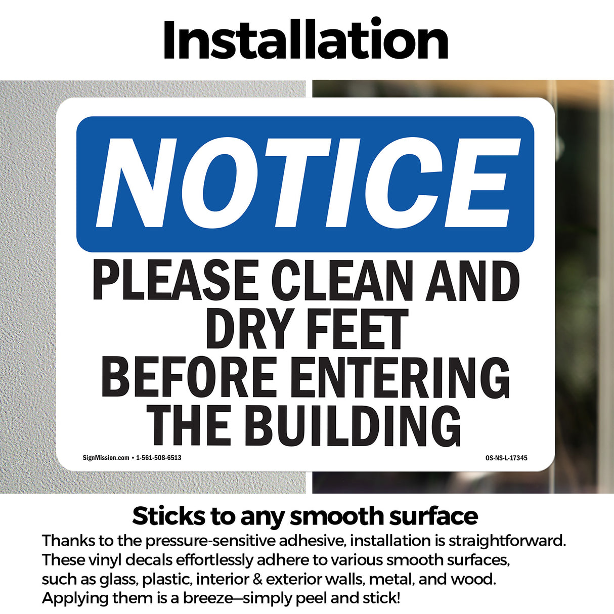 Please Clean And Dry Your Feet Before Entering