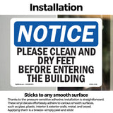 Please Clean And Dry Your Feet Before Entering