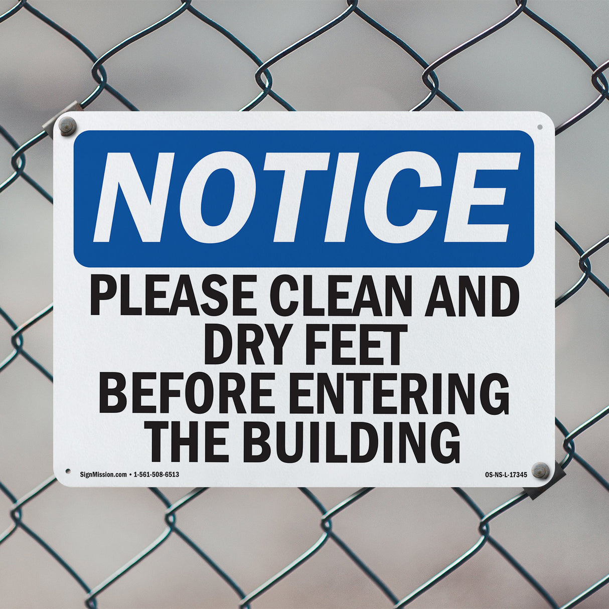 Please Clean And Dry Your Feet Before Entering