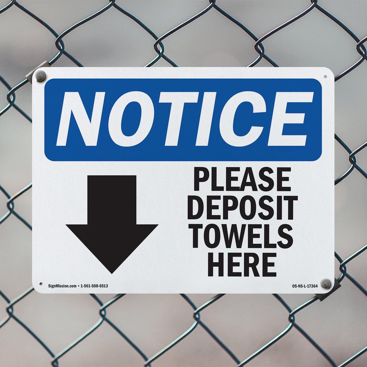 Please Deposit Towels Here [Down