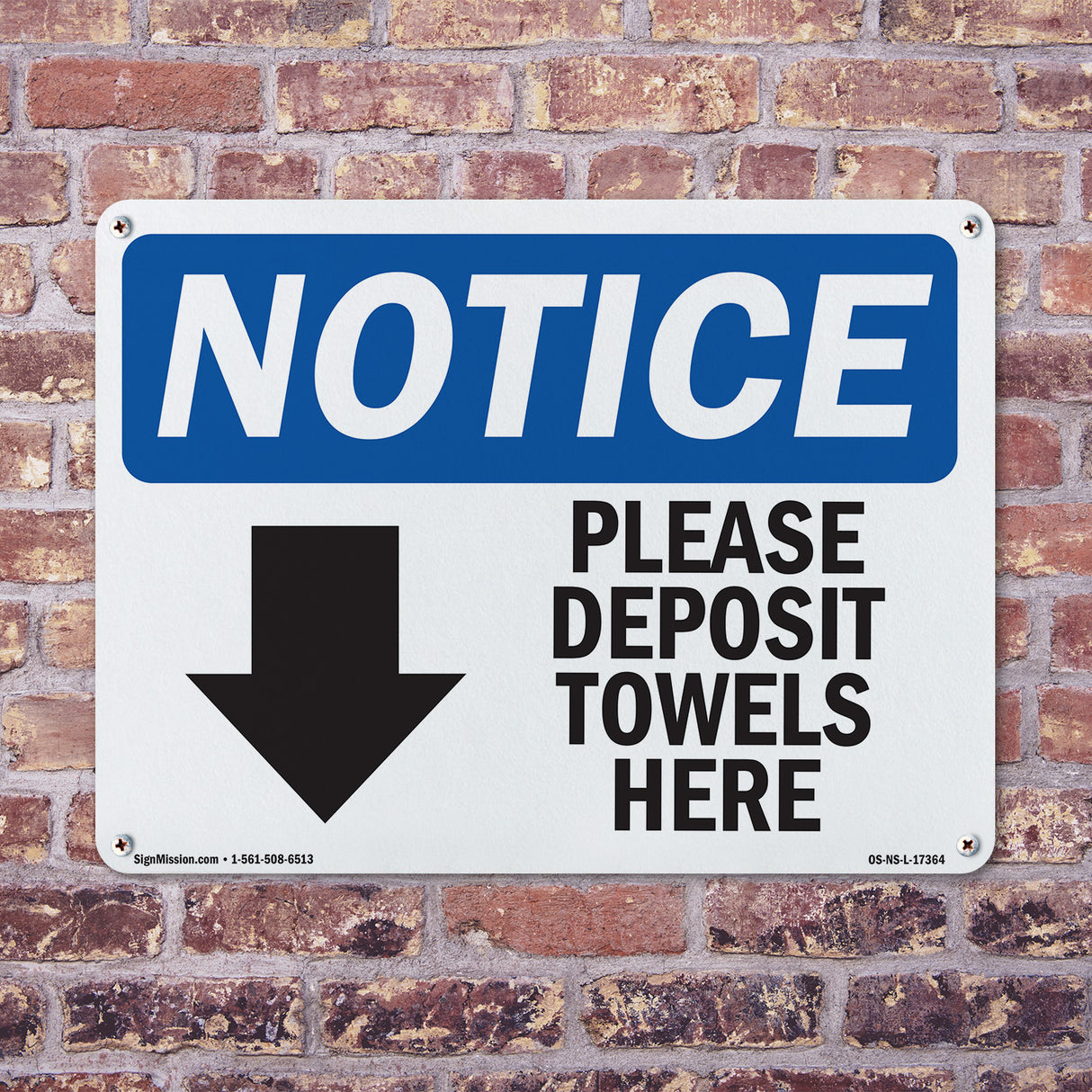Please Deposit Towels Here [Down