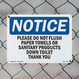 Please Do Not Flush Paper Towels Or Sanitary