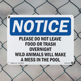 Please Do Not Leave Food Or Trash Overnight