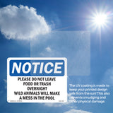 Please Do Not Leave Food Or Trash Overnight