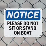Please Do Not Sit Or Stand On Boat