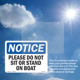 Please Do Not Sit Or Stand On Boat
