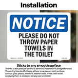 Please Do Not Throw Paper Towels In The Toilet