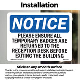 Please Ensure All Temporary Badges Are Returned