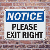Please Exit Right