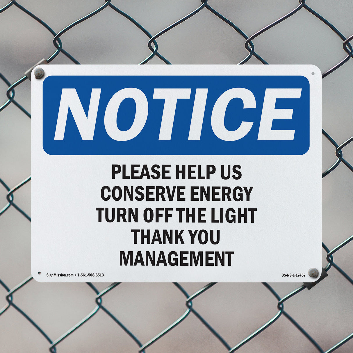 Please Help Us Conserve Energy