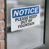 Please Keep Out Of Fountain