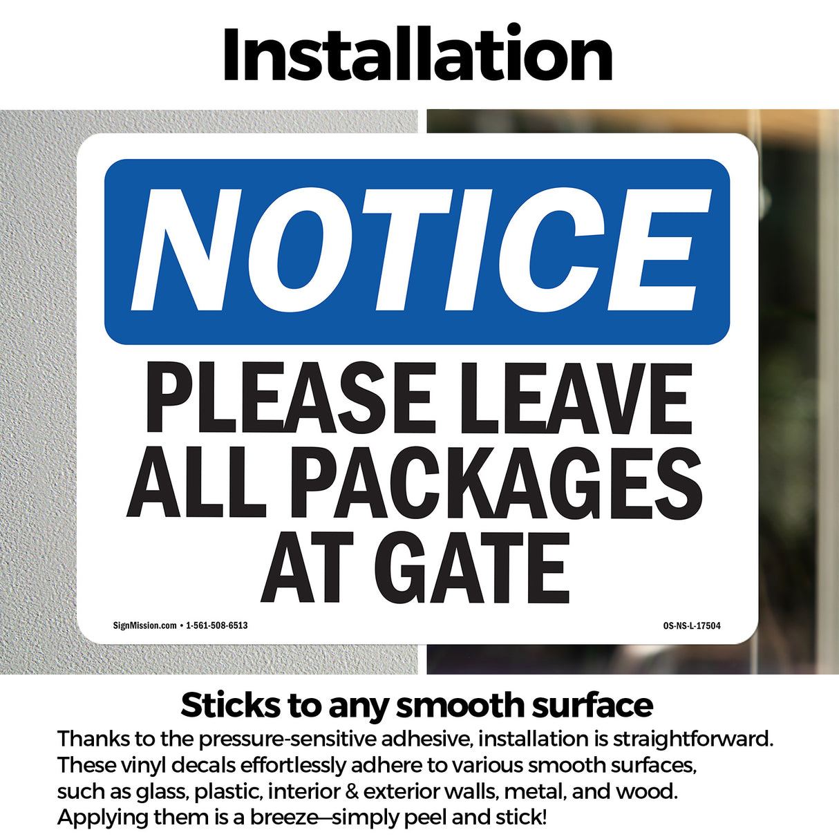 Please Leave All Packages At Gate