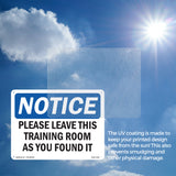Please Leave This Training Room As You Found It