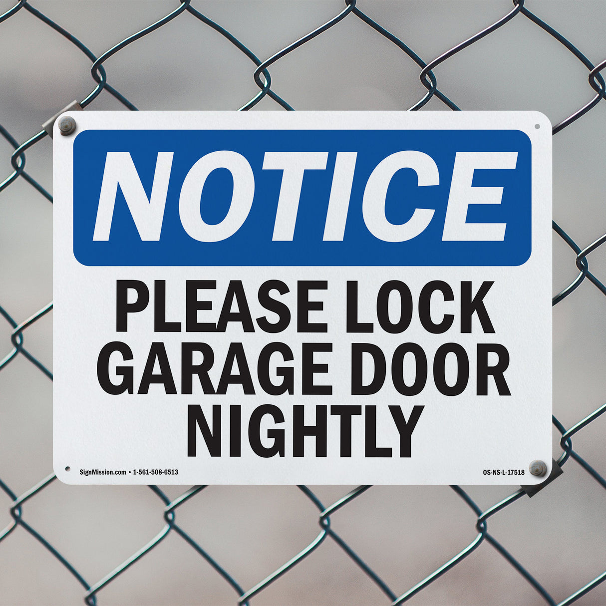 Please Lock Garage Door Nightly