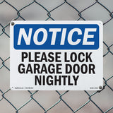 Please Lock Garage Door Nightly