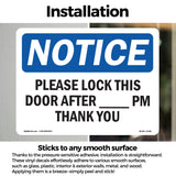 Please Lock This Door After ____ Pm Thank You