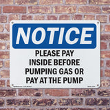 Please Pay Inside Before Pumping Gas Or