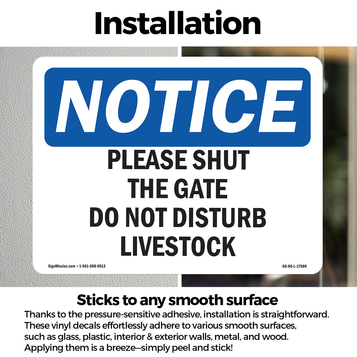 Please Shut The Gate Do Not Disturb Livestock