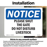 Please Shut The Gate Do Not Disturb Livestock