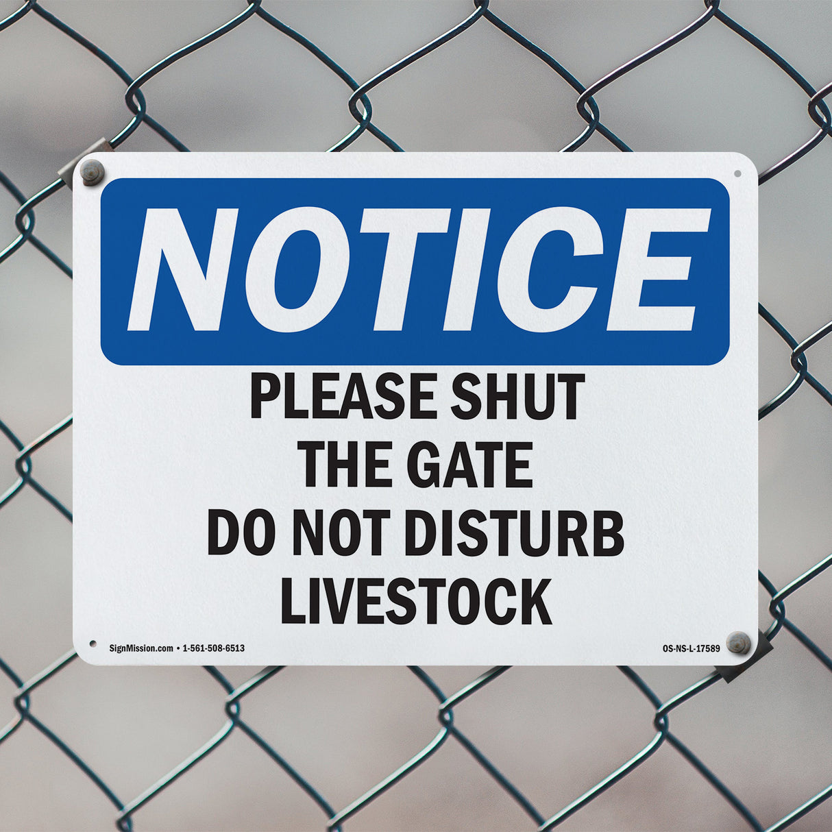 Please Shut The Gate Do Not Disturb Livestock