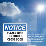 Please Turn Off Light & Close Door