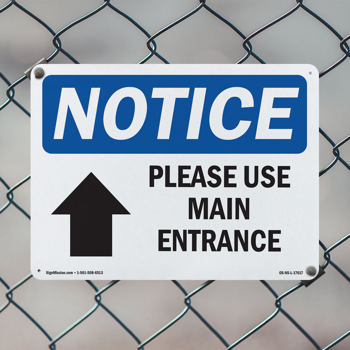 Please Use Main Entrance [Up Arrow]