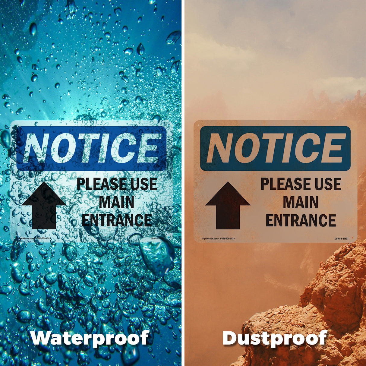 Please Use Main Entrance [Up Arrow]