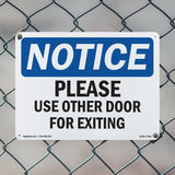 Please Use Other Door For Exiting