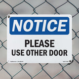 Please Use Other Door Sign