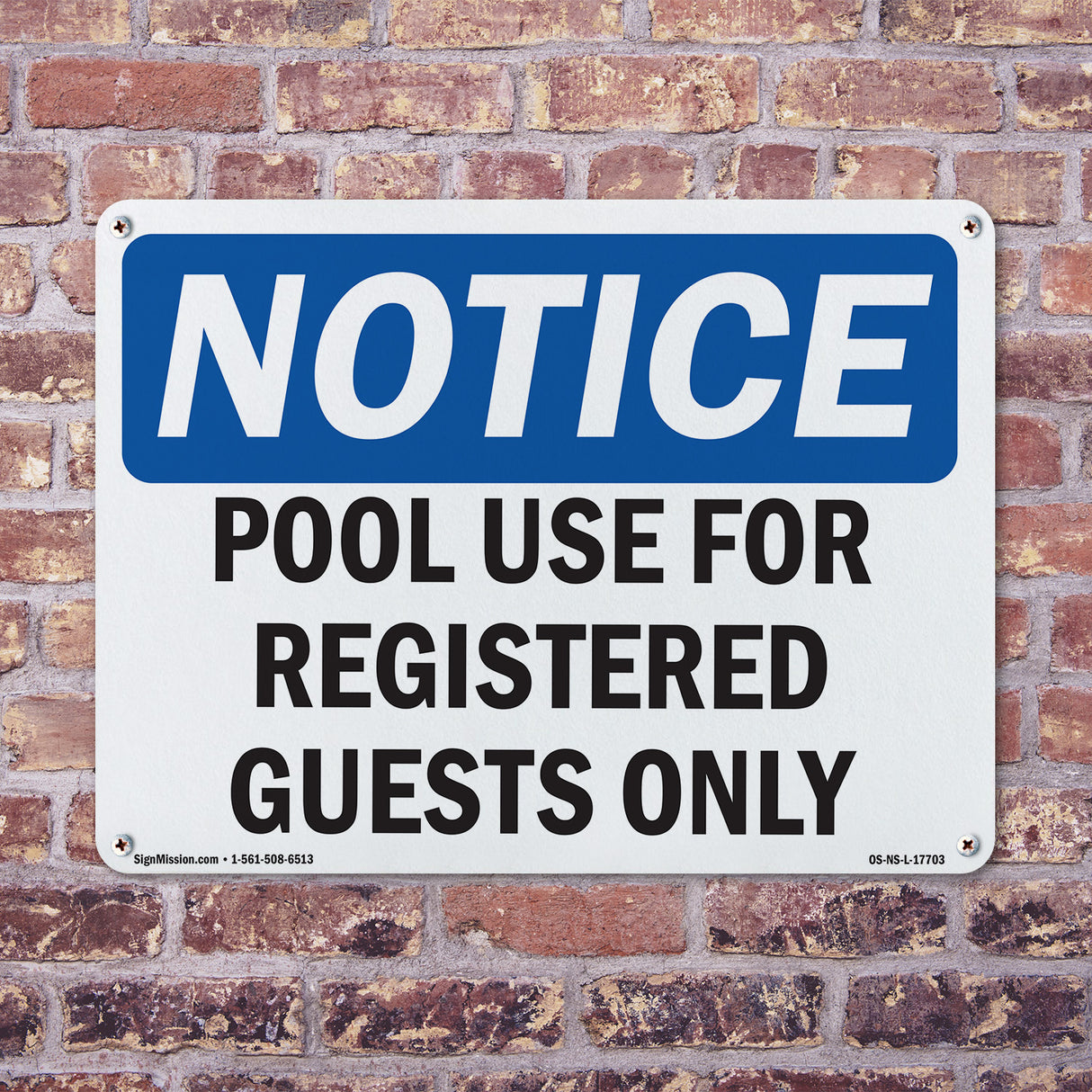 Pool Use For Registered Guests Only