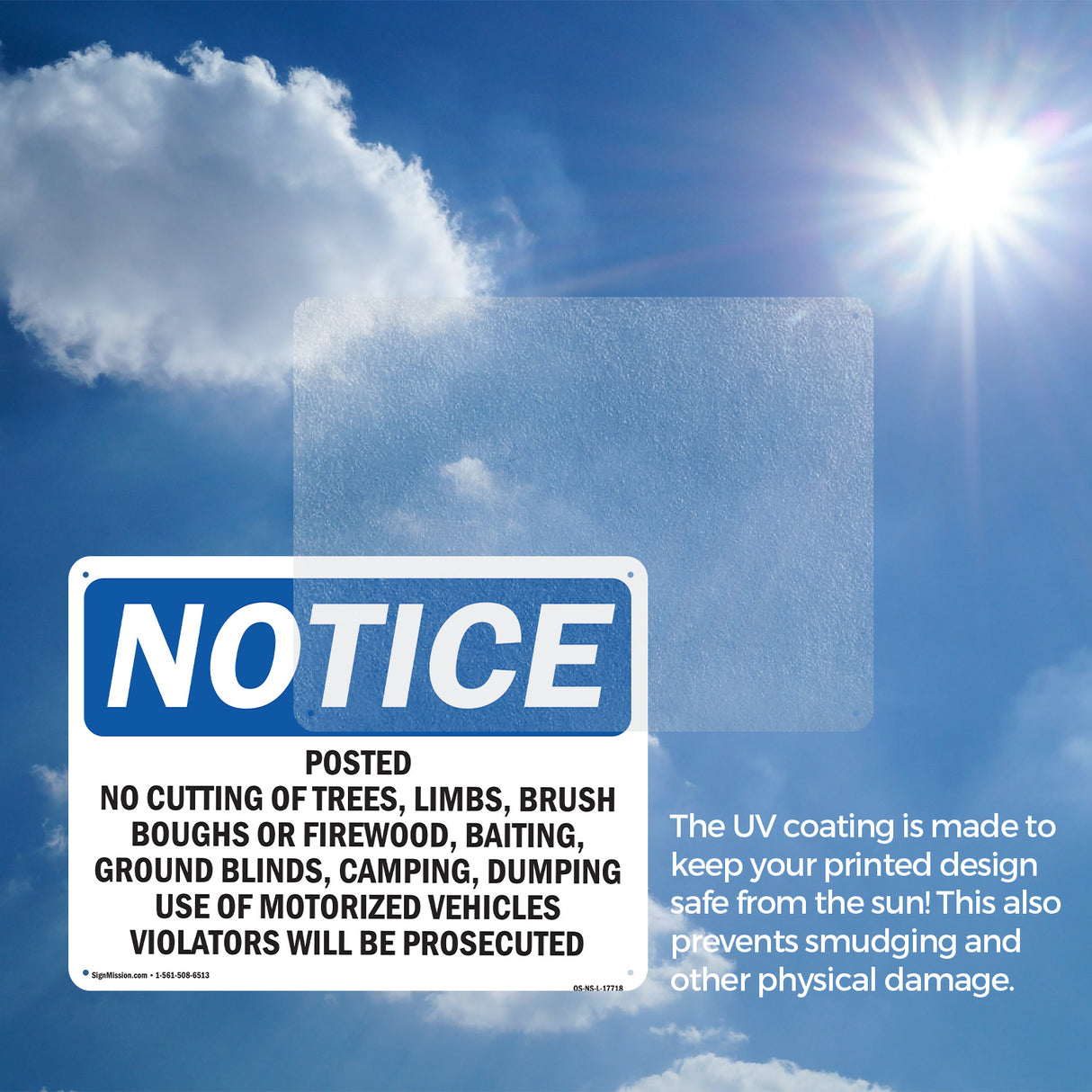 Posted No Cutting Of Trees, Limbs, Brush,